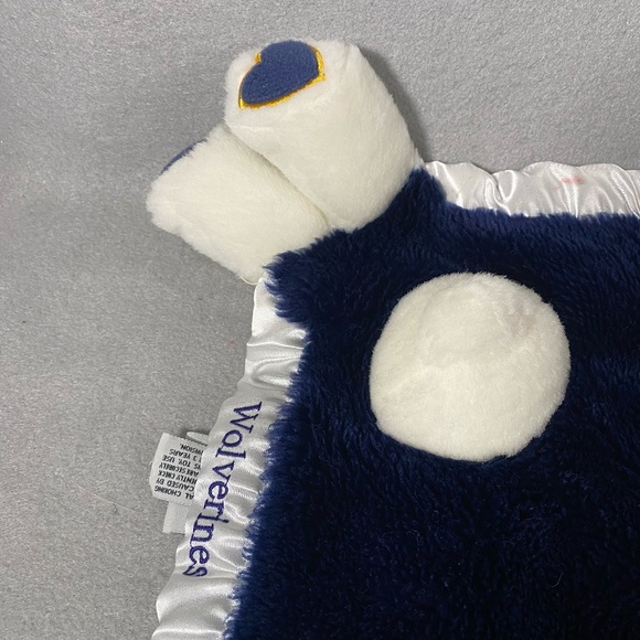 University Michigan Wolverines My Banky Baby Security Blanket Teddy Bear Plush - Picture 3 of 8